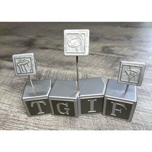Vintage TGI‎ Fridays Restaurant Block Menu Holder Display Clips Hard Plastic 80s